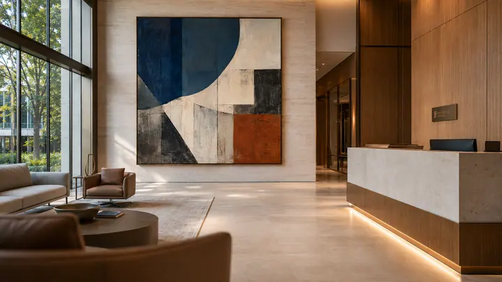 Conference Room Display Off, Corporate workplace artwork concept study