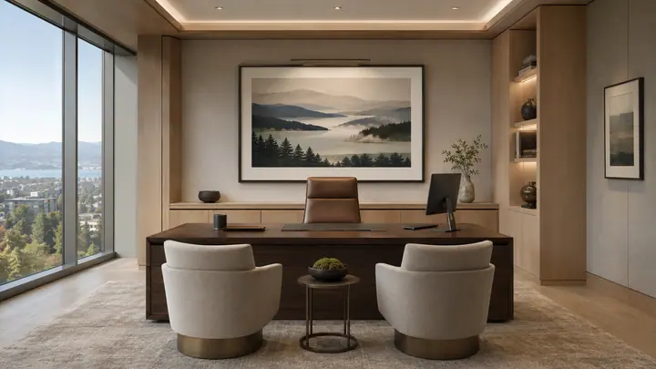 Staff Lounge Local Story, Corporate workplace artwork concept study