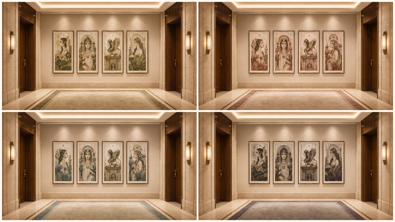 Completed spa and wellness artwork-series installations