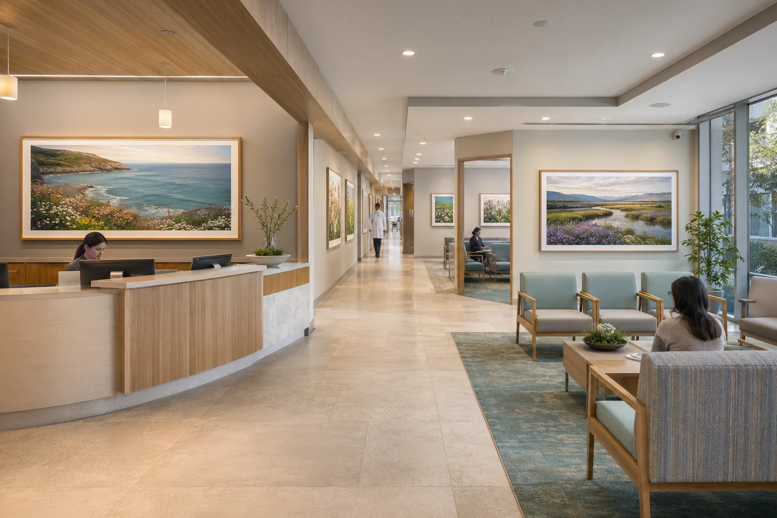 Facility-wide healthcare artwork system concept