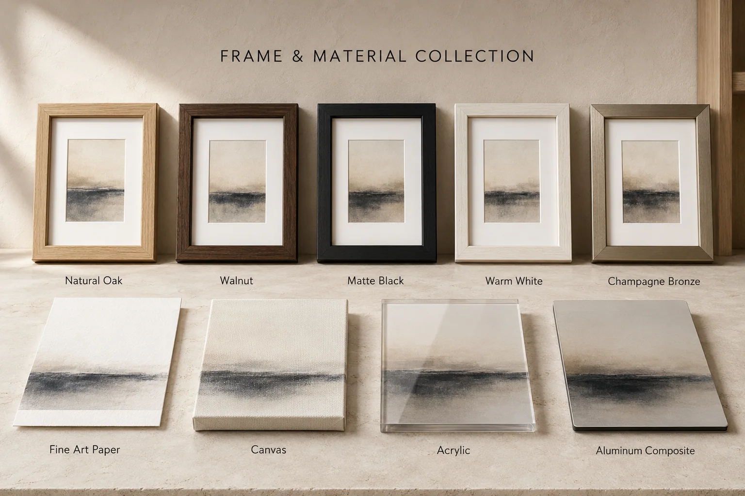 Sample frame and material collection