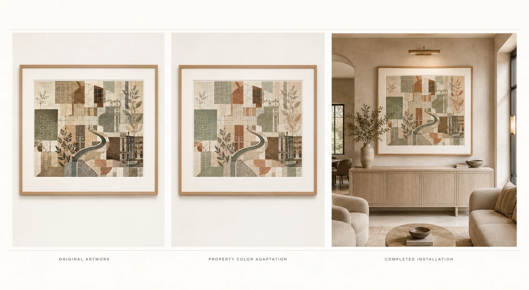 Sample artwork colorway adaptation sequence