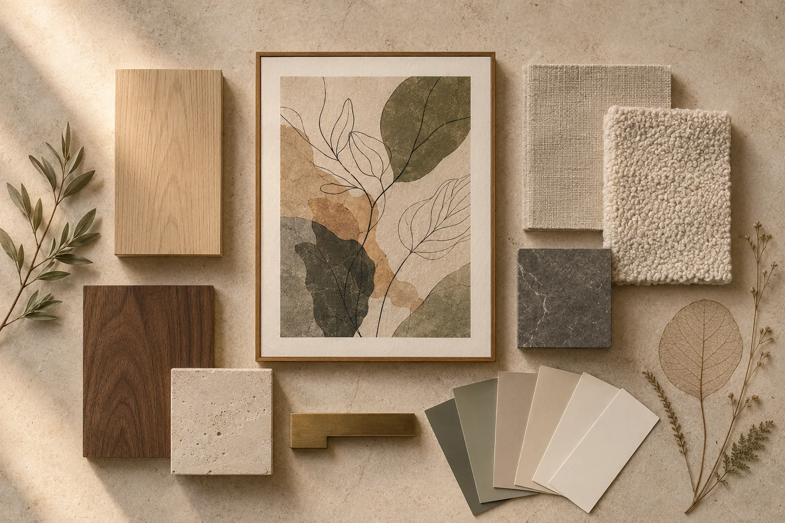 Sample warm modern material palette