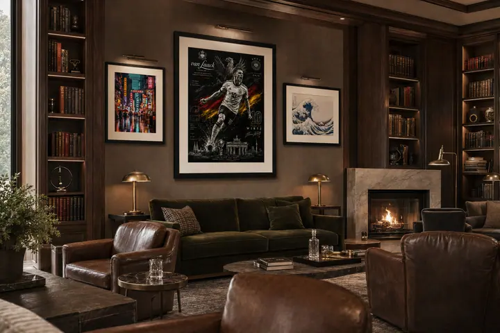 Private Club Library Salon showing a coordinated artwork application