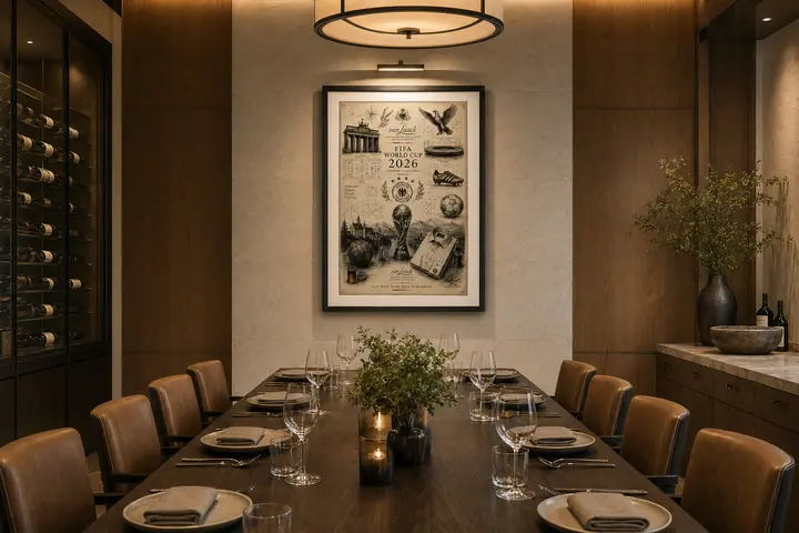 Restaurant Private Room Collection showing a coordinated artwork application