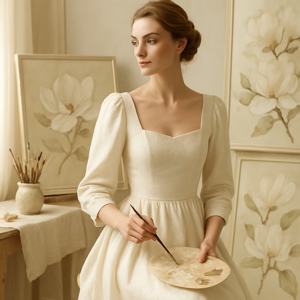 Natasha Blake in the atelier