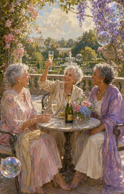Champagne Afternoon, artwork from the Community Life Collection