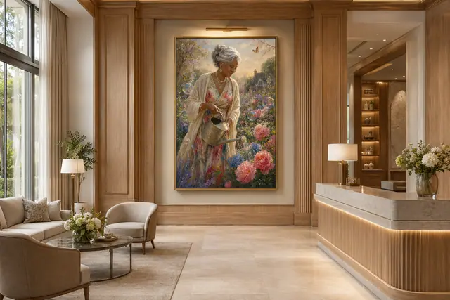 Community Life Reception, senior living artwork application