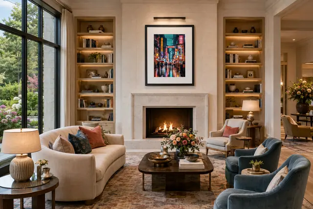 Community Life Social Lounge, senior living artwork application