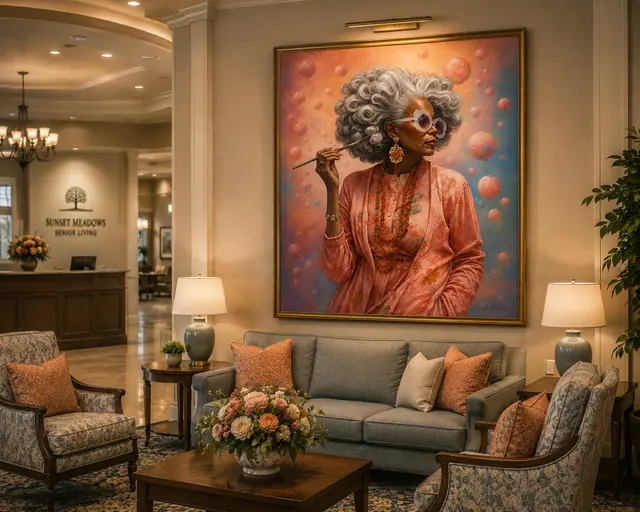The Creative Spirit Lounge, senior living artwork application